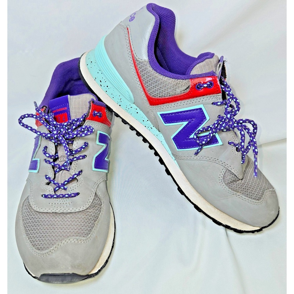 New Balance 574 Marblehead Prism Purple Grey Women's 10 Running Shoe WL574WOA